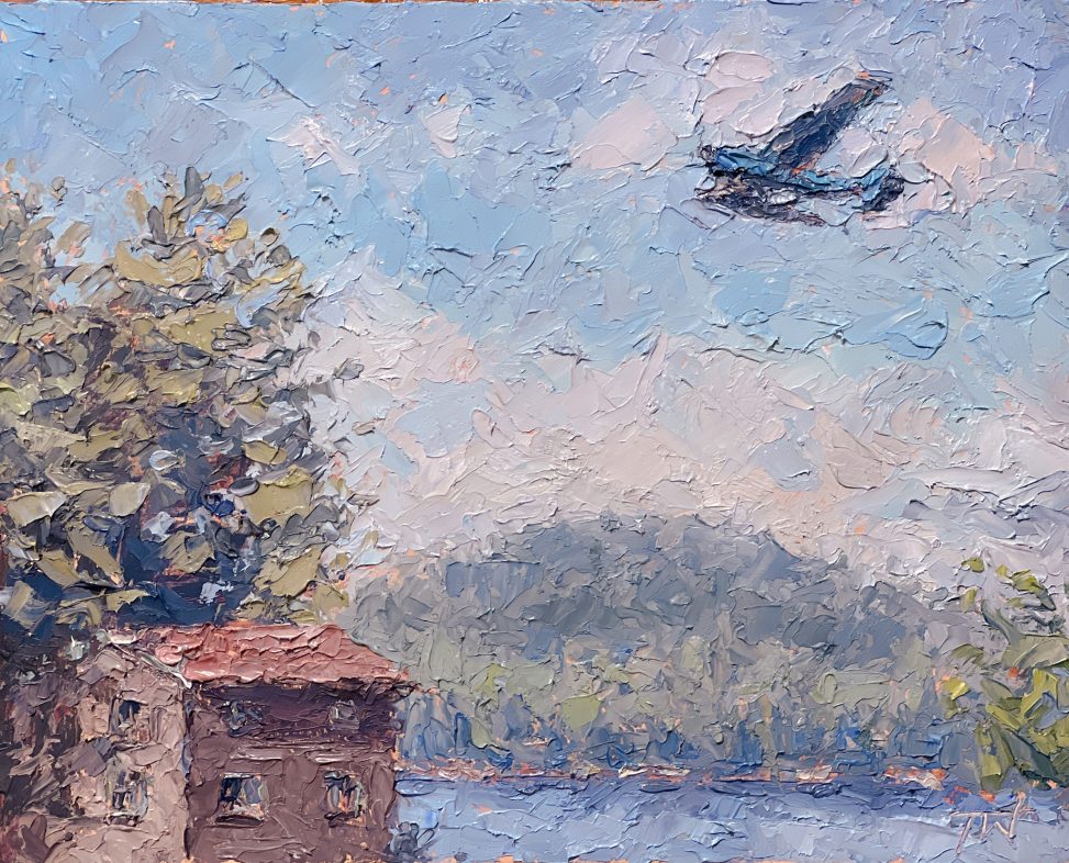 Painting of Sea plane on Seventh Lake