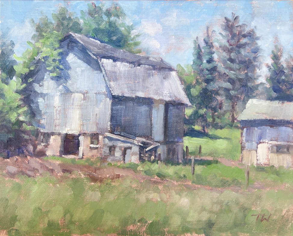 Painting of Mill Road Barns