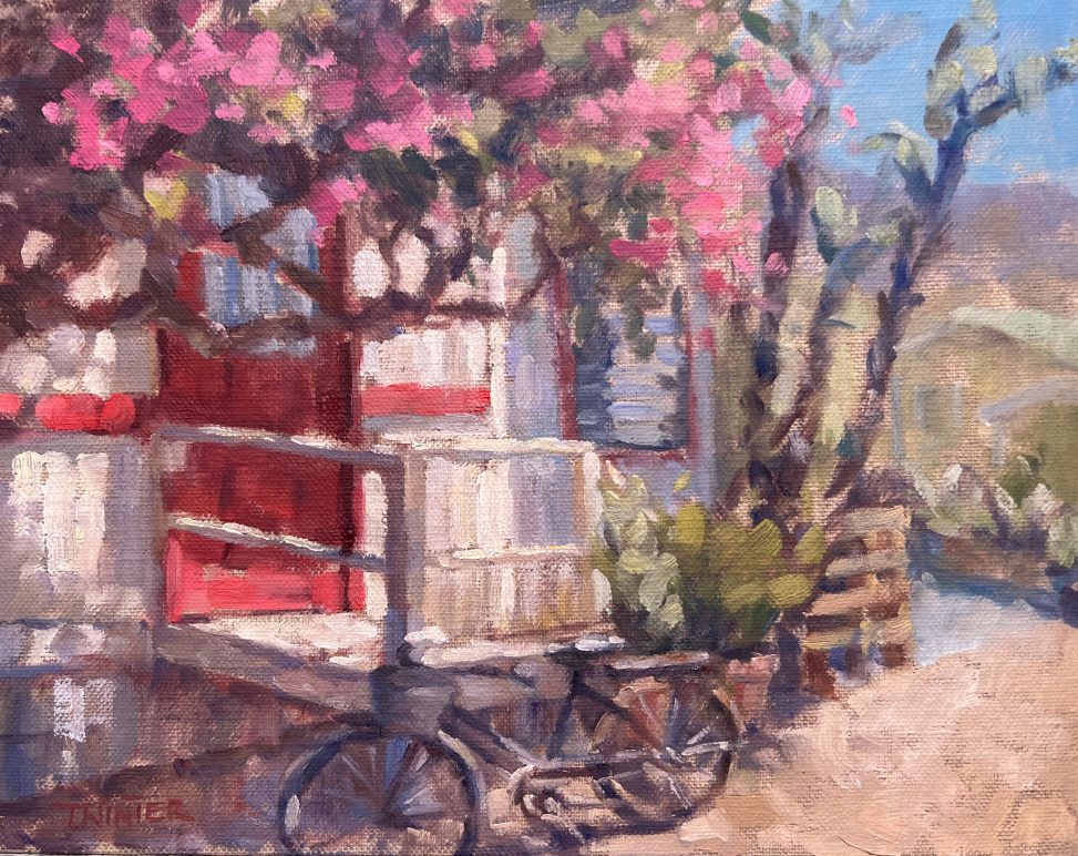 Painting of Beach Cottage at Crystal Cove by Tim Winter